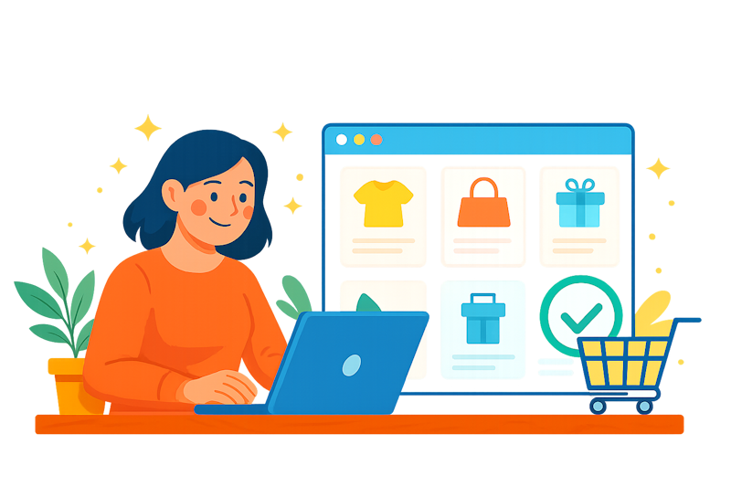 Витрина на компьютере